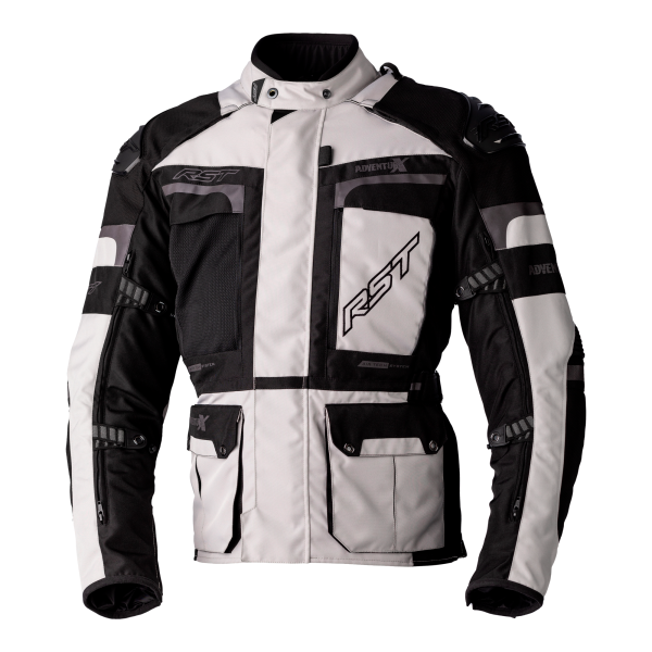 RST RST Pro Series Adventure-X CE Mens Textile Jacket White/Black